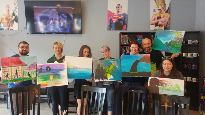 online therapy paint night